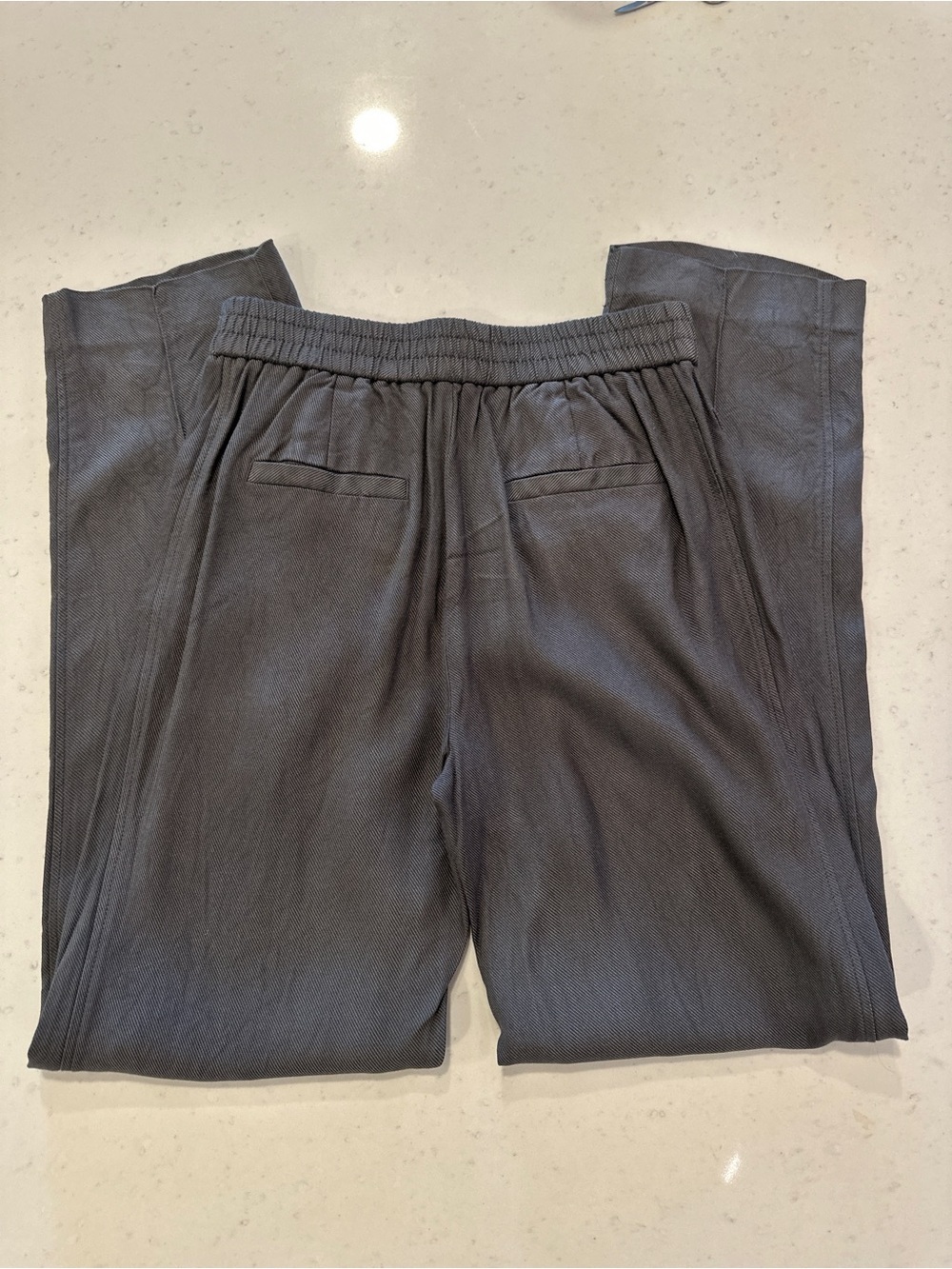 NWOT Massimo Dutti Linen Blend Trouser Pant Size 2 Light Gray - Picture 2 of 10